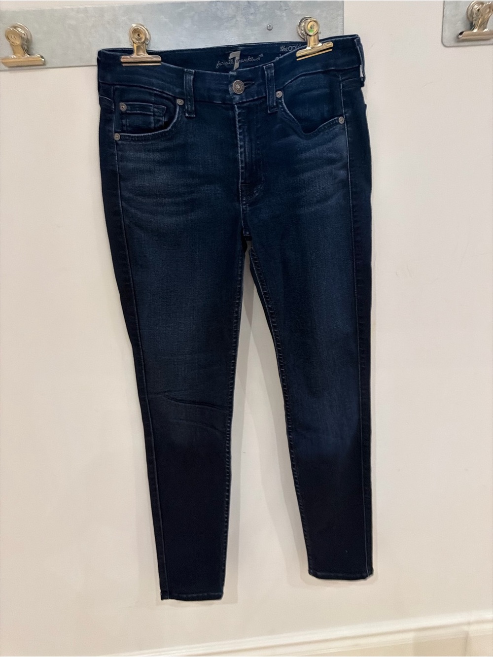 7 For All Mankind the ankle skinny Dark Blue Jeans -size 27